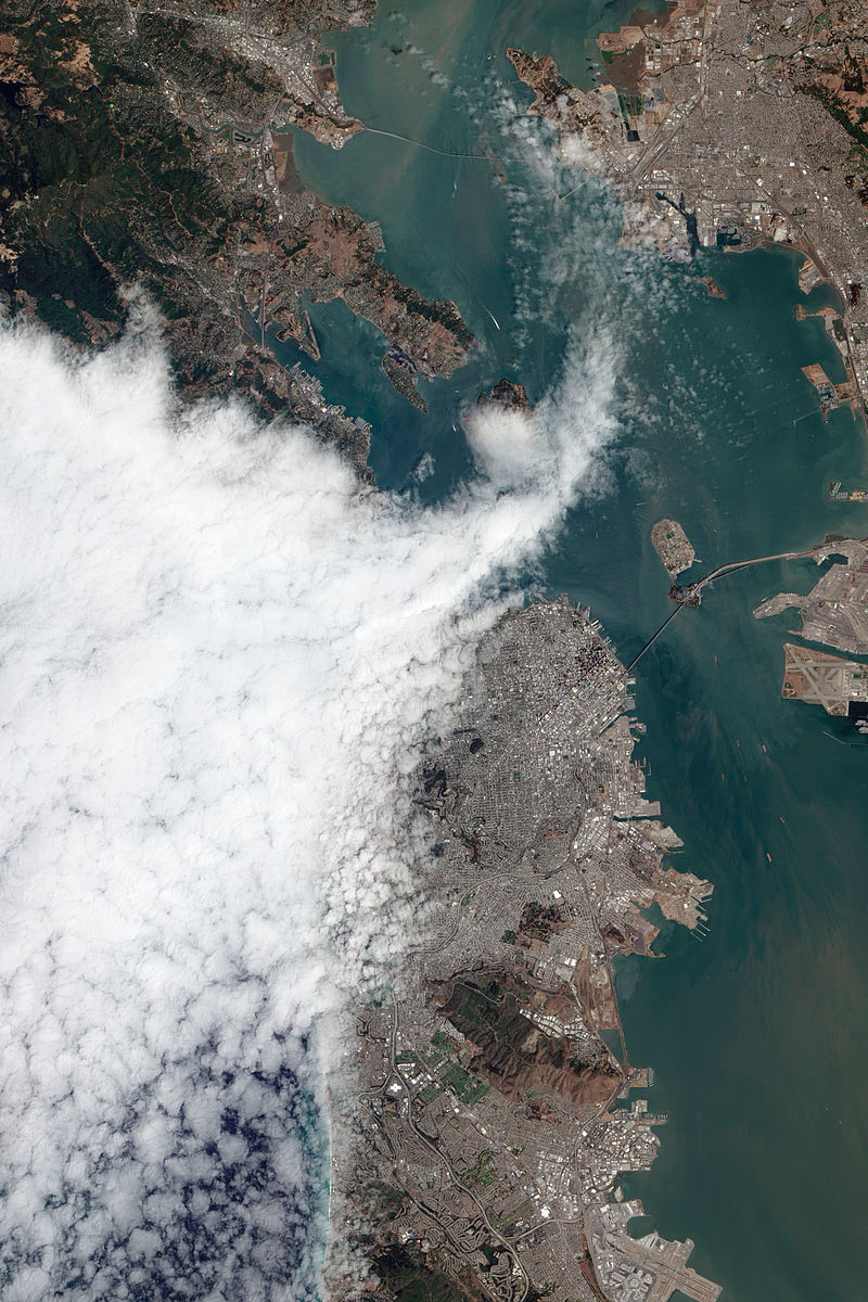 Vista aérea de la Bahía de San Francisco. Wikimedia Commons
